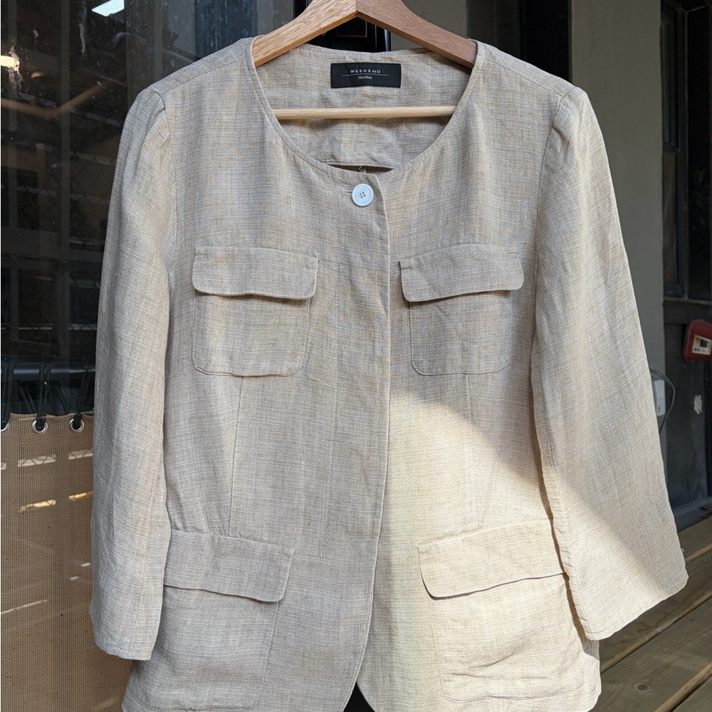MaxMara Cream Linen Blazer